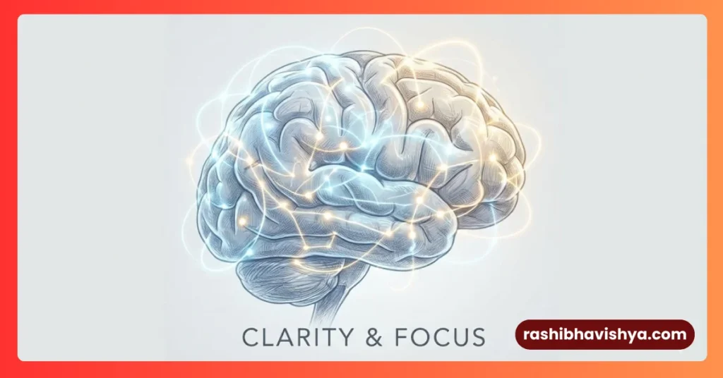 A scene of the brain's concentration and memory power increasing due to the Gayatri Mantra