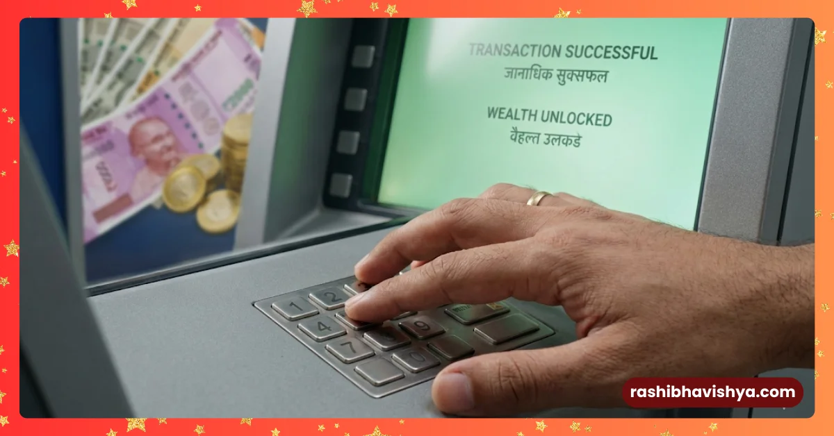 Scene of entering lucky pin number in ATM or mobile.