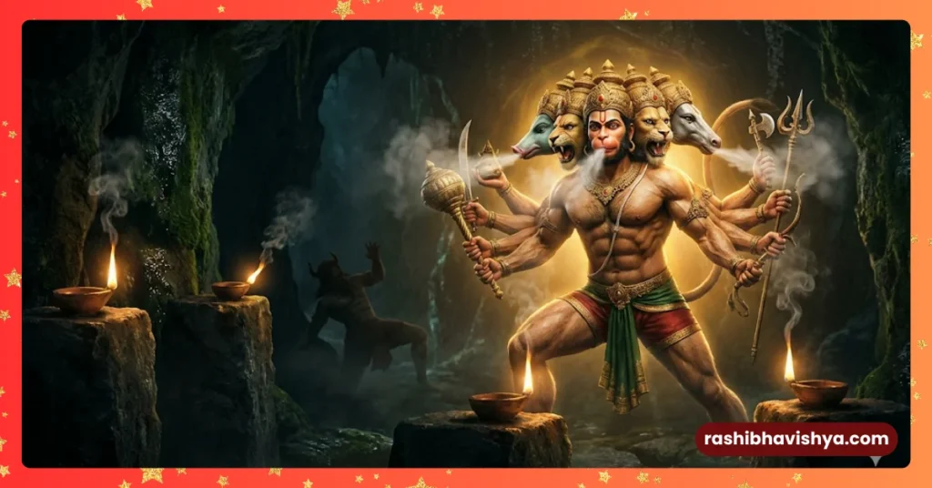 ಯಾರೋ ಮಾಟ ಮಂತ್ರ ಮಾಡಿಸಿದ ಹಾಗಿದೆ ಅನಿಸ್ತಿದ್ಯಾ? ಮನೆಯಲ್ಲಿ ವಿಚಿತ್ರ ಘಟನೆ ನಡೀತಿದ್ಯಾ? ಪಂಚಮುಖಿ ಆಂಜನೇಯನ ಈ ಕವಚ ನಿಮ್ಮನ್ನ ರಕ್ಷಣೆ ಮಾಡುತ್ತೆ.